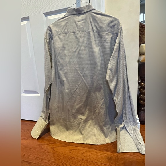 Giorgio Armani black and white box pattern button down men’s shirt - Picture 4 of 4